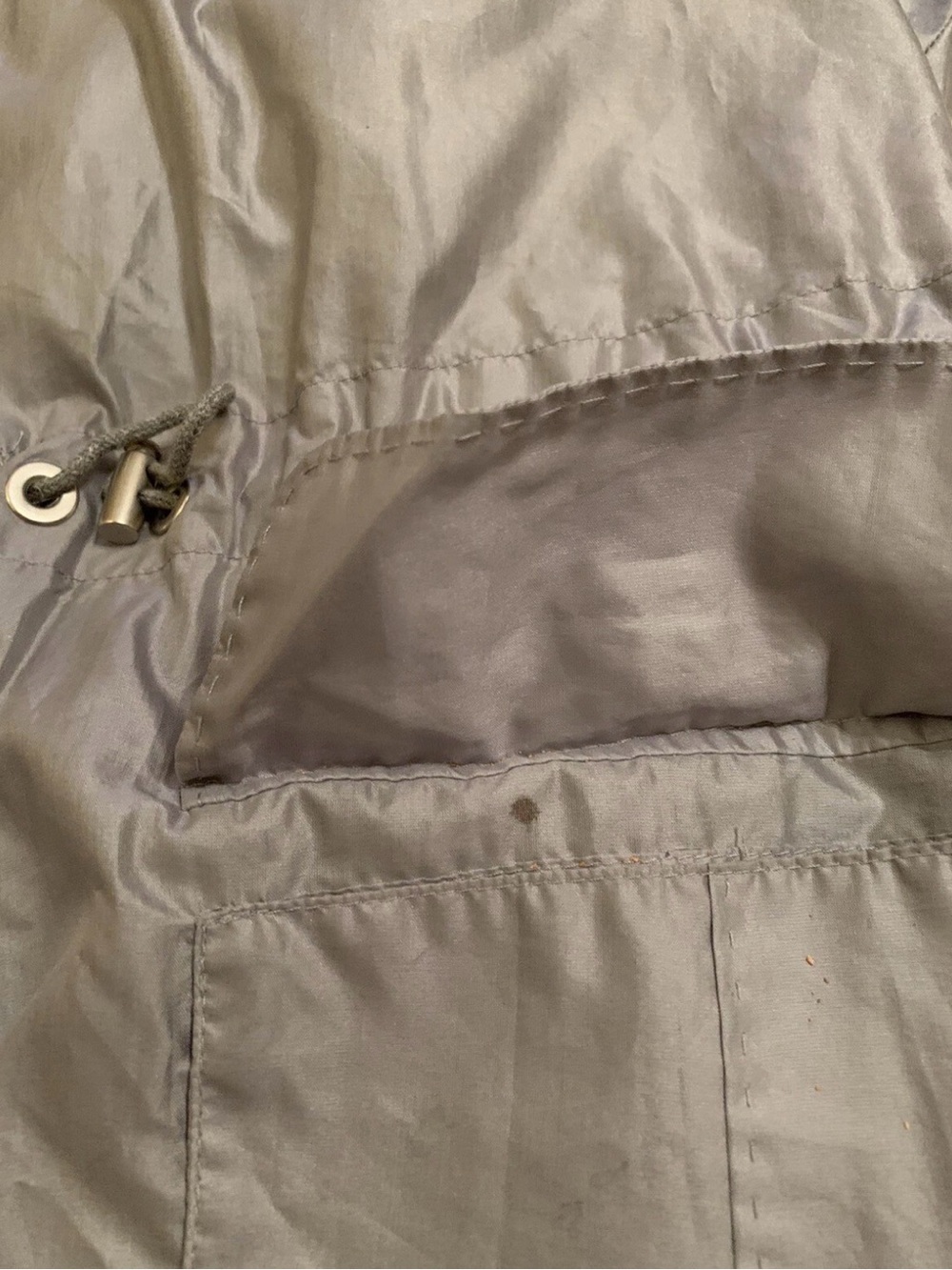 Brunello Cucinelli Windbreaker Hoodie Full Zip Jacket Cotton Silk Rain Grey 44 - Picture 3 of 11